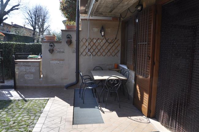 garden with furniture