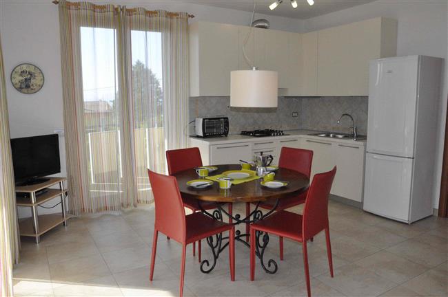 Living room with kitchen