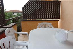 balcony with garden furniture